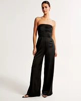 The A&F Emerson Ruched Strapless Jumpsuit