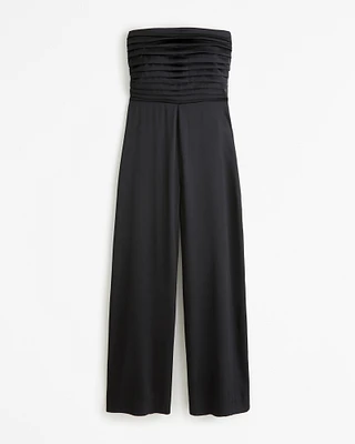 The A&F Emerson Ruched Strapless Jumpsuit