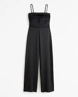 The A&F Emerson Ruched Strapless Jumpsuit