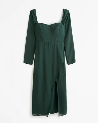 The A&F Camille Long-Sleeve Midi Dress