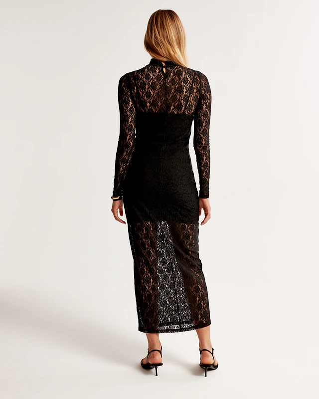 Abercrombie & Fitch Long-Sleeve Lace Maxi Dress | MainPlace Mall