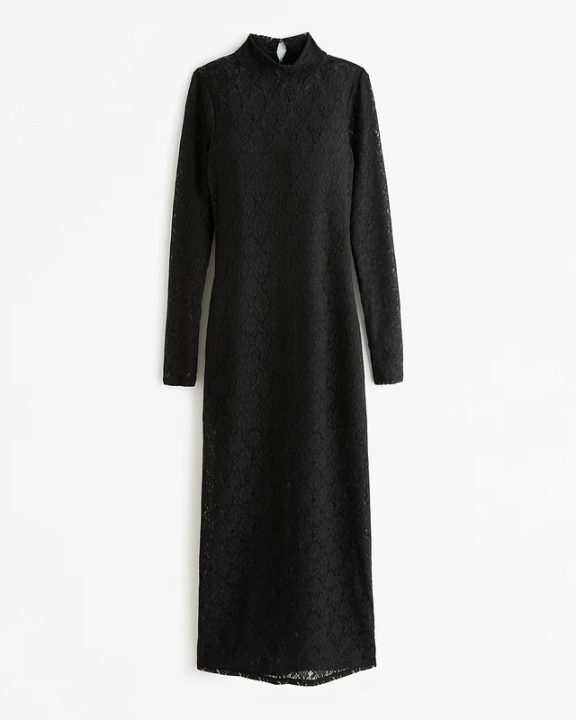 Abercrombie & Fitch Long-Sleeve Lace Maxi Dress | MainPlace Mall