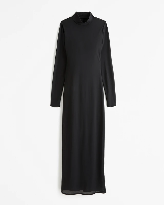 Abercrombie & Fitch Long-Sleeve Mesh Maxi Dress | MainPlace Mall Abercrombie & Fitch Long-Sleeve Mesh Maxi Dress | MainPlace Mall