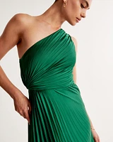 The A&F Giselle Pleated One-Shoulder Maxi Dress