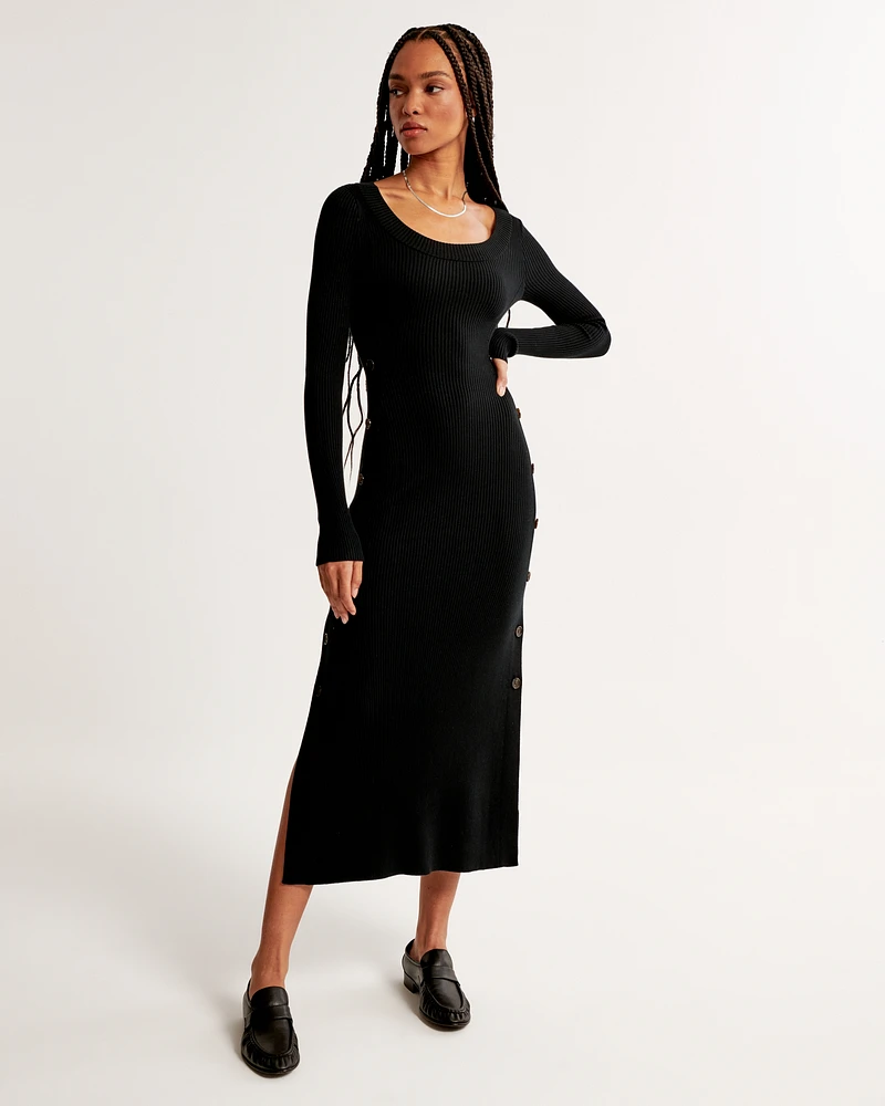 Long-Sleeve Maxi Sweater Dress