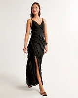 Cascading Ruffle Maxi Dress