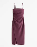Strapless Crepe Midi Dress