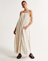 Crinkle Cotton Maxi Dress