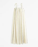 Crinkle Cotton Maxi Dress