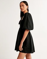 The A&F Emerson Linen-Blend Puff Sleeve Mini Dress