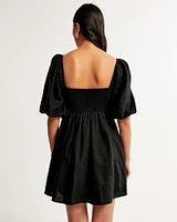 The A&F Emerson Linen-Blend Puff Sleeve Mini Dress