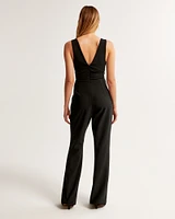 Plunge Cutout Jumpsuit