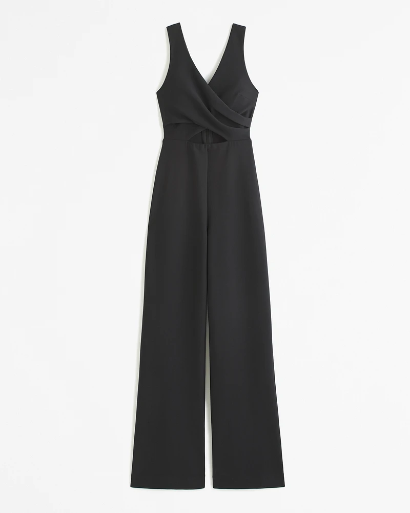 Plunge Cutout Jumpsuit