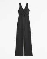 Plunge Cutout Jumpsuit