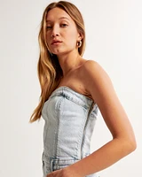 Strapless Denim Jumpsuit