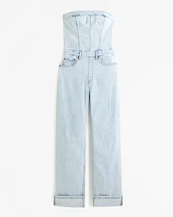 Strapless Denim Jumpsuit