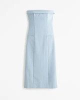 Strapless Tailored Midi Dress