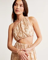 One-Shoulder Cutout Midi Dress