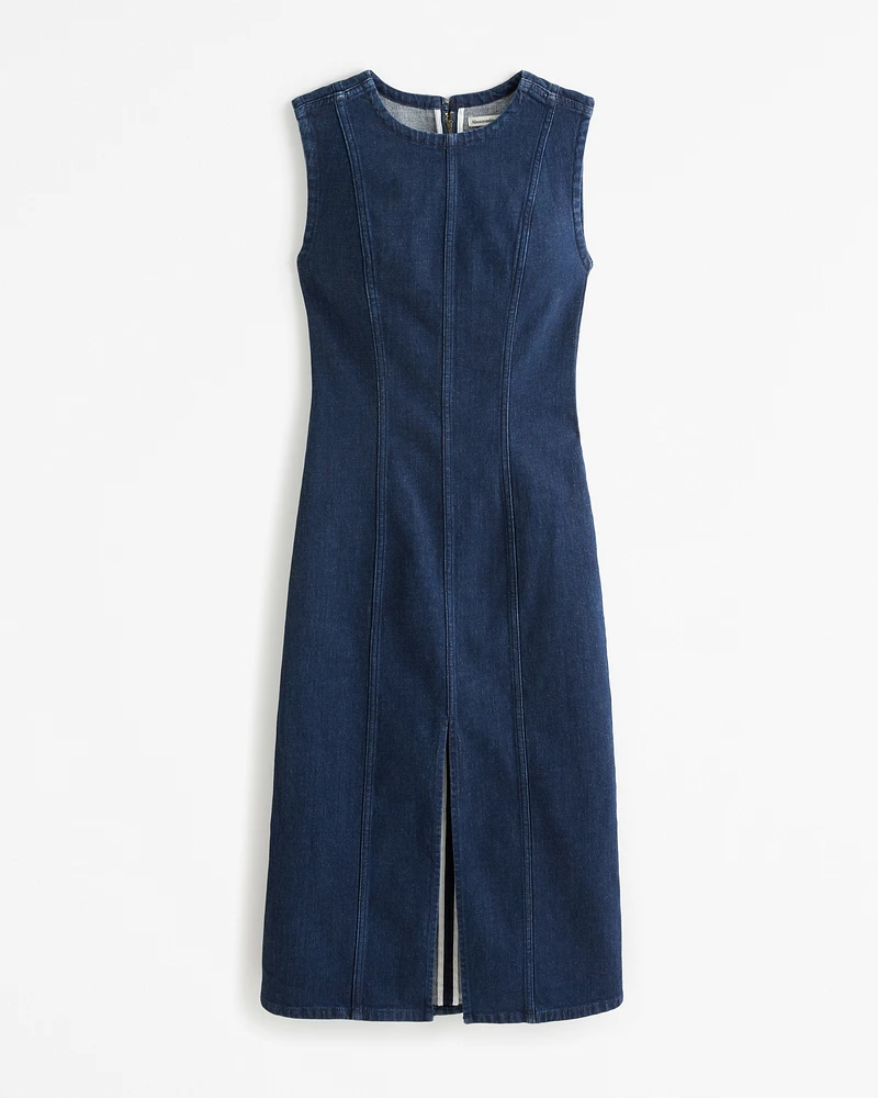 Shell Denim Midi Dress