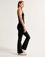 Ponte Unitard Flare Jumpsuit