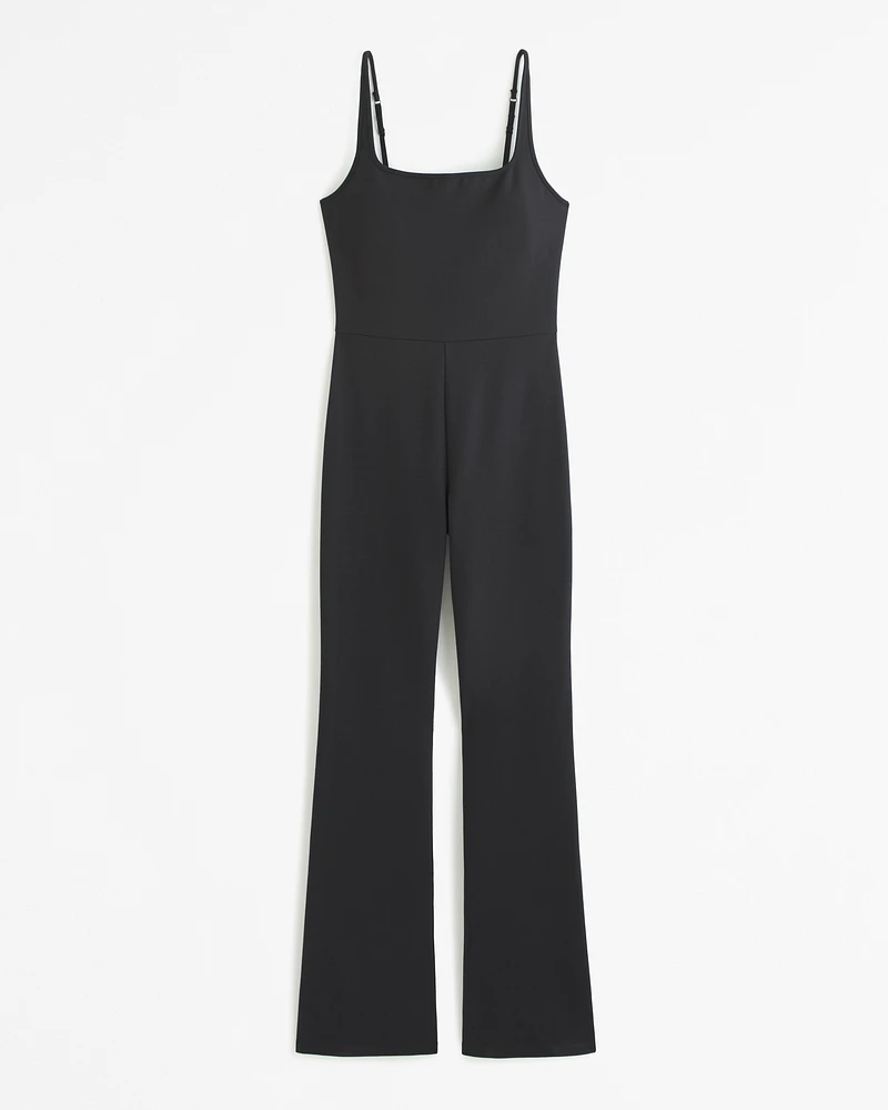 Ponte Unitard Flare Jumpsuit