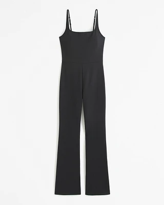 Ponte Unitard Flare Jumpsuit