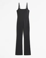 Ponte Unitard Flare Jumpsuit