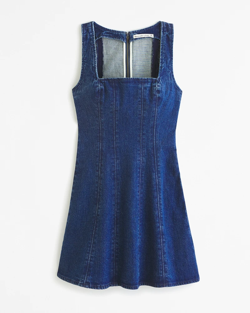 Denim A-Line Mini Dress