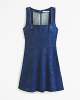 Denim A-Line Mini Dress