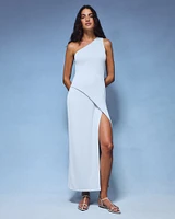 One-Shoulder Knit Maxi Dress