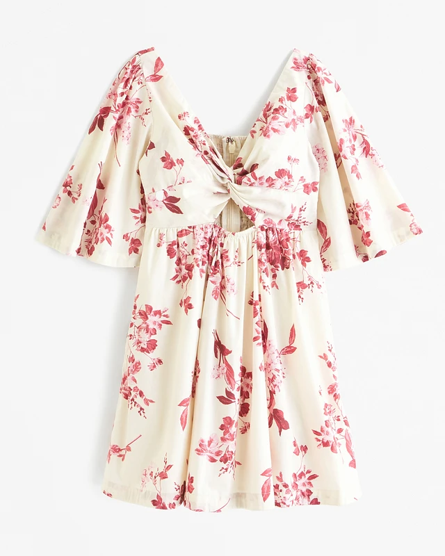 cutout poplin mini dress Erdem Cutout Embroidered Poplin Mini Dress - Women - Pastel pink Dresses
