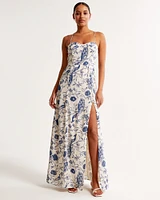 The A&F Camille Tie-Back Maxi Dress