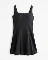 Stretch Cotton A-Line Mini Dress