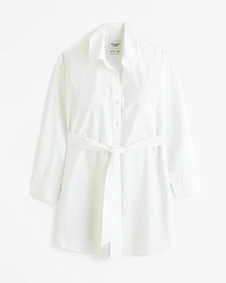 Relaxed Poplin Shirt Dress