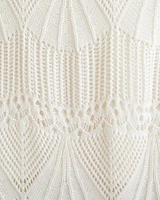 Crochet-Style Halter Maxi Dress