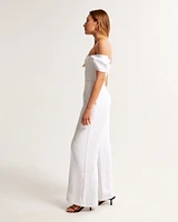 Off-The-Shoulder Premium Crepe Jumpsuit