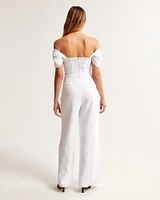 Off-The-Shoulder Premium Crepe Jumpsuit