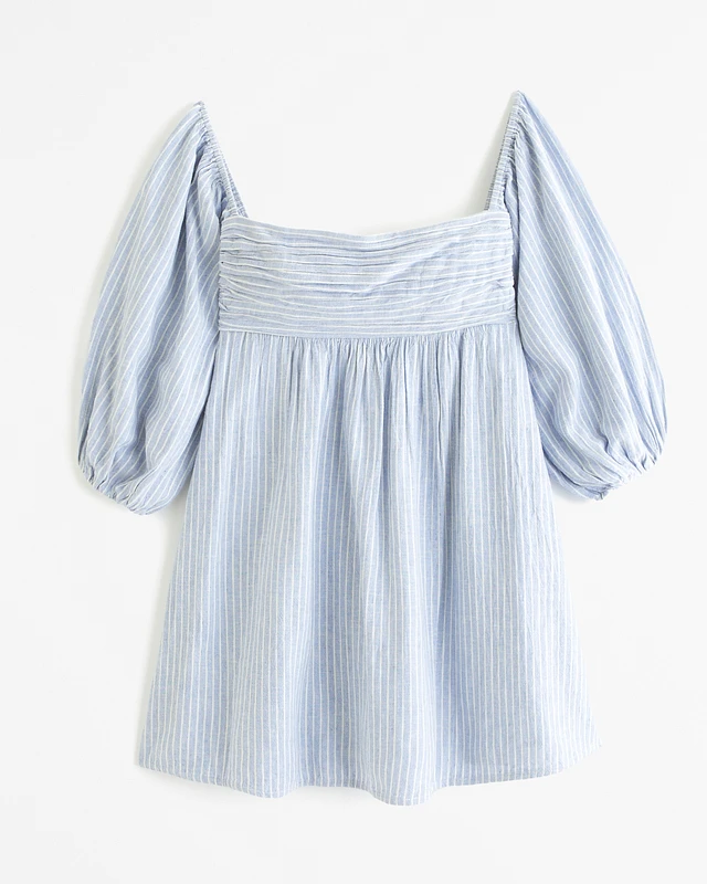 Abercrombie & Fitch The A&F Emerson Linen-Blend Off-The-Shoulder Mini Dress | MainPlace Mall Abercrombie & Fitch The A&F Emerson Linen-Blend Off-The-Shoulder Mini Dress | MainPlace Mall
