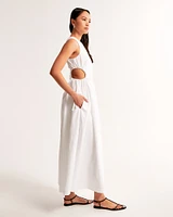 One-Shoulder Cutout Maxi Dress