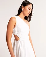 One-Shoulder Cutout Maxi Dress