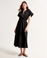 Utility Maxi Shirt Dress