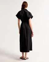 Utility Maxi Shirt Dress