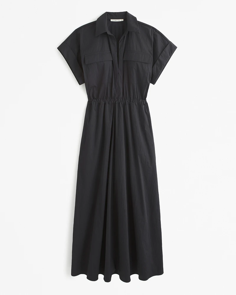 Utility Maxi Shirt Dress