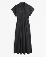 Utility Maxi Shirt Dress