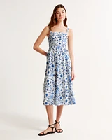 The A&F Emerson Poplin Wide Strap Midi Dress