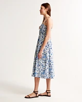 The A&F Emerson Poplin Wide Strap Midi Dress