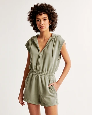 Hooded Fleece Romper