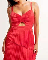 The A&F Giselle Pleated Tiered Maxi Dress