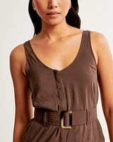 Draped Utility Jumpsuit