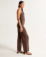 Draped Utility Jumpsuit